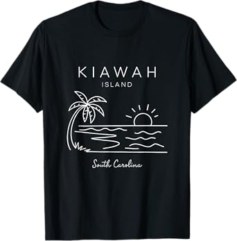 Kiawah Island South Carolina Palm Tree Sunset T-Shirt