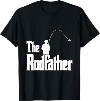 The Rodfather Funny Fisherman T Shirt Sea, Fly Fishing Tee T-Shirt