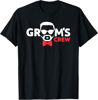 Funny Bachelor Party Grooms Crew Stag Wedding Party Mens Gag T-Shirt