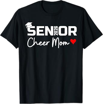 Proud Cheer Mom Of A 2026 Senior Cheerleading Senior Mother T-Shirt
