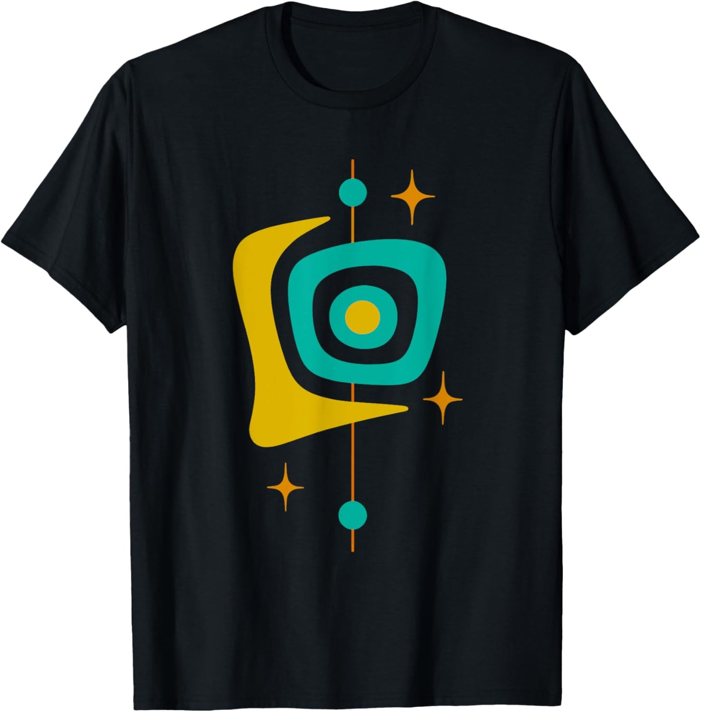 Mid Century Modern Atomic Boomerang Design T-Shirt