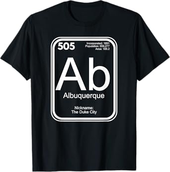 Albuquerque TShirt Periodic Table New Mexico Gift T-Shirt