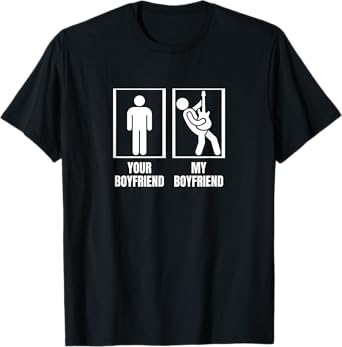 Your Boyfriend My Boyfriend Bass Guitar Funny Bass Player T-Shirt