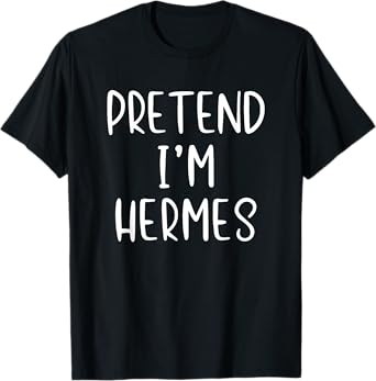 Pretend Hermes Costume Halloween Greek God Lazy Easy T-Shirt