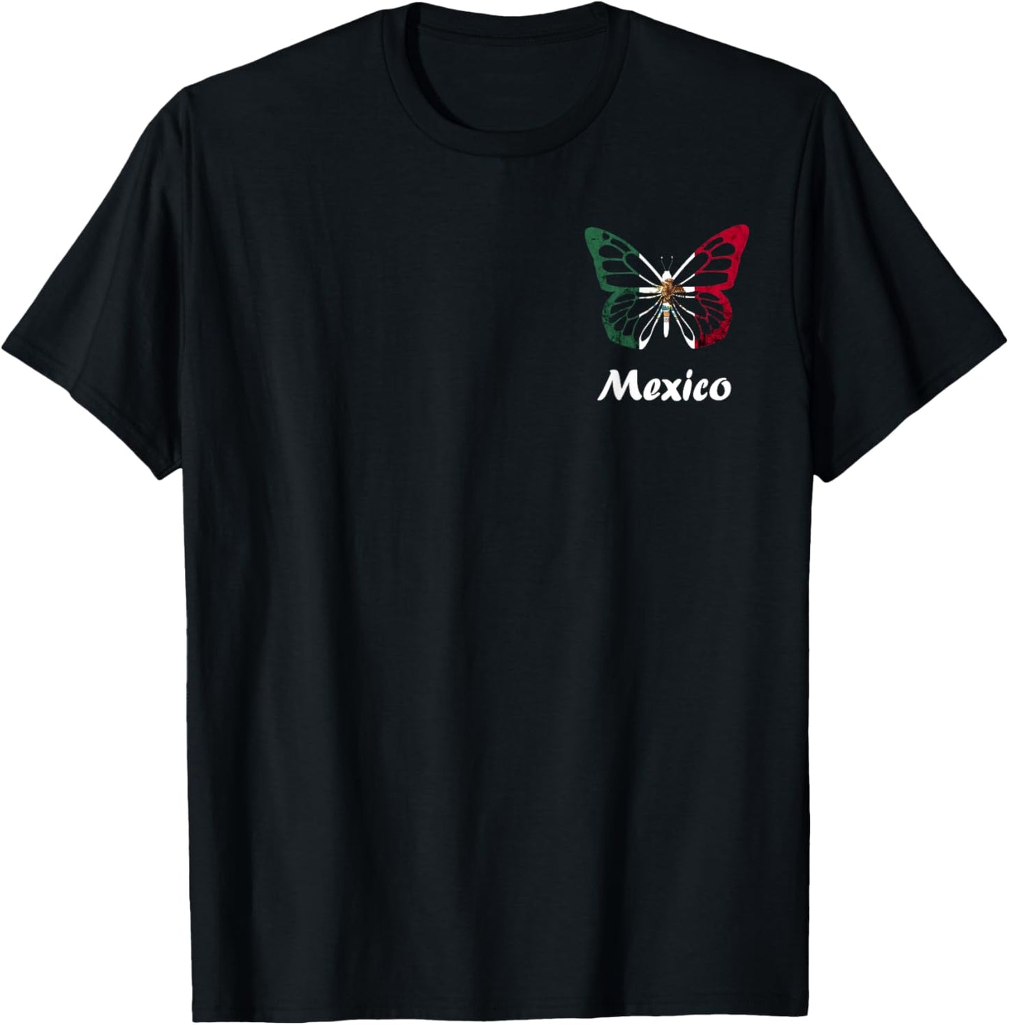 Mexico Mexican Butterfly Freedom Mexican Flag Mexican Pride T-Shirt