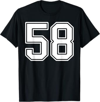 Number 58 Fan Player Jersey Style #58 Men Women Kids T-Shirt