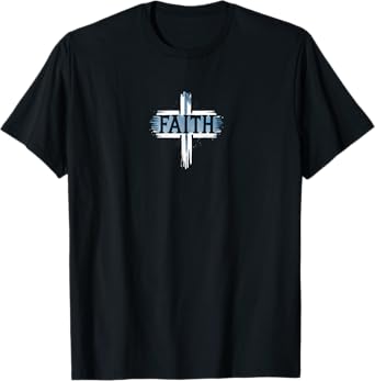 Faith Cross Minimalist Jesus Believe Religious Christian T-Shirt