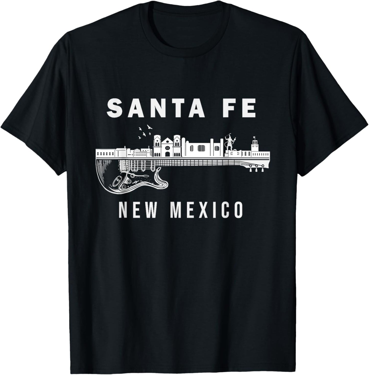 Santa Fe New Mexico Souvenir Guitar Music Santa Fe T-Shirt