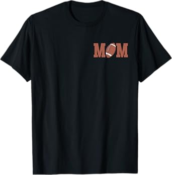 Mom of the 1 Year old Football 1st Year Down Birthday Party T-Shirt