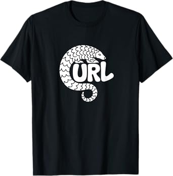 Curl Pangolin Word Art - Wildlife, Nature & Conservation T-Shirt