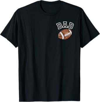 Dad of The 1 Year Old Football 1st Year Down Birthday Party T-Shirt