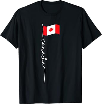 Canada Signature Flag Pole - Patriotic Canadian Flag T-Shirt