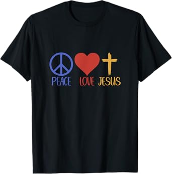 Peace Love Jesus God Faith Jesus T-Shirt