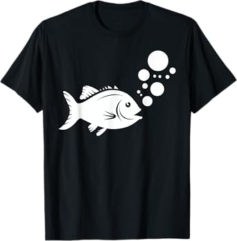 Cute Fish Bubbles Design for Aquatic Life Lovers T-Shirt