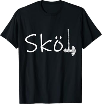 Sรถll Viking Skol Axe Valhalla Thor Warrior T-Shirt