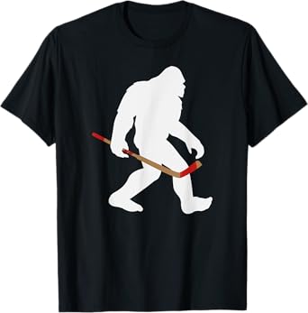 Sasquatch Bigfoot Hockey Player Funny Hockey Lovers T-Shirt