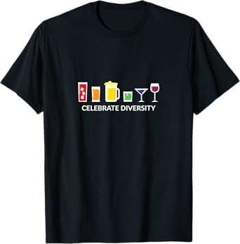 Rainbow LGBT drinking Celebrate diversity beer shirt T-Shirt