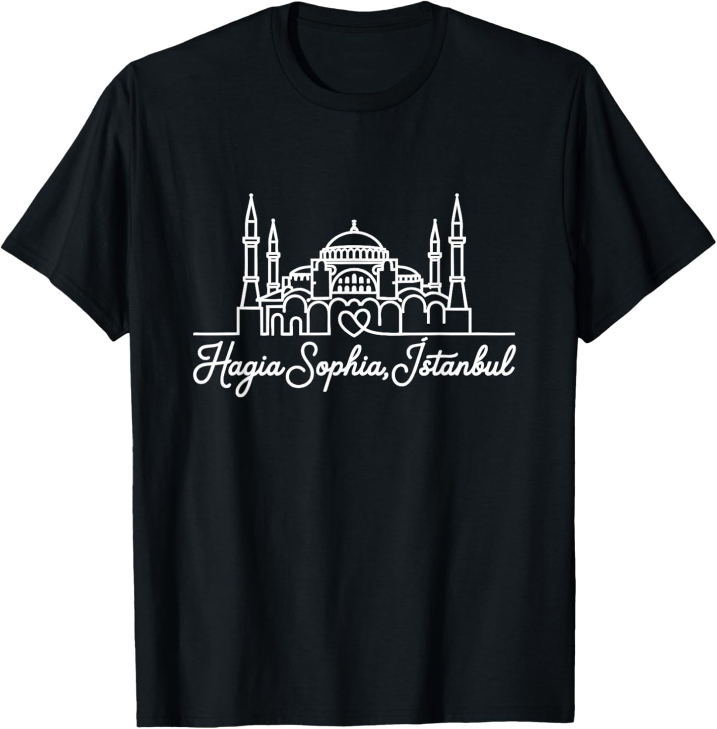 Hagia Sophia, Istanbul, Turkey Signature Heart Art Souvenir T-Shirt