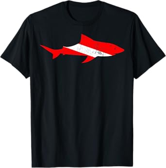 Shark Scuba Diving Diver Down Flag Underwater Dive Deep-Sea T-Shirt