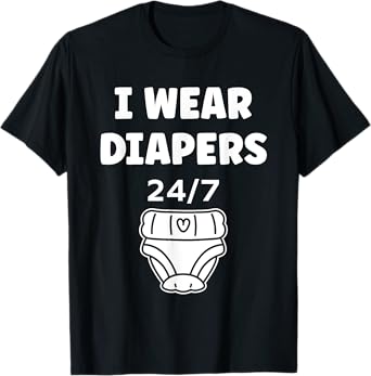 Diaper Minimalist Baby Parent i wear Diapers T-Shirt