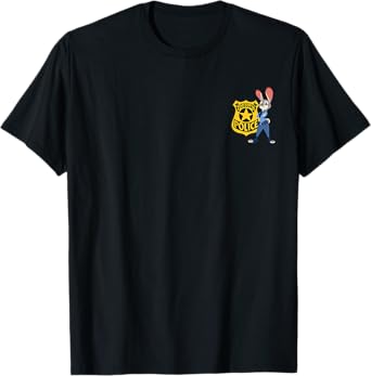Disney Zootopia Judy Hopps ZPD Police Badge 2-Sided Costume T-Shirt
