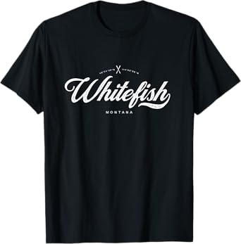 Whitefish Montana Graphic Skis Vintage Retro T-Shirt