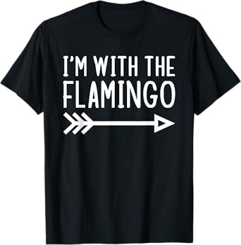 I'm With The Flamingo Funny Matching Lazy Halloween Costume T-Shirt