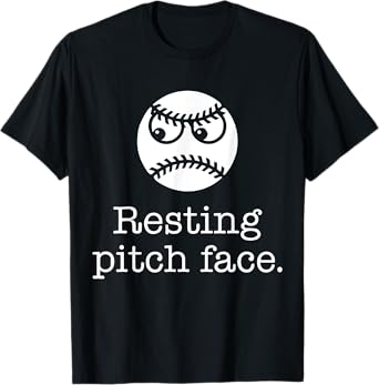 Resting Pitch Face Funny Baseball T-Shirt