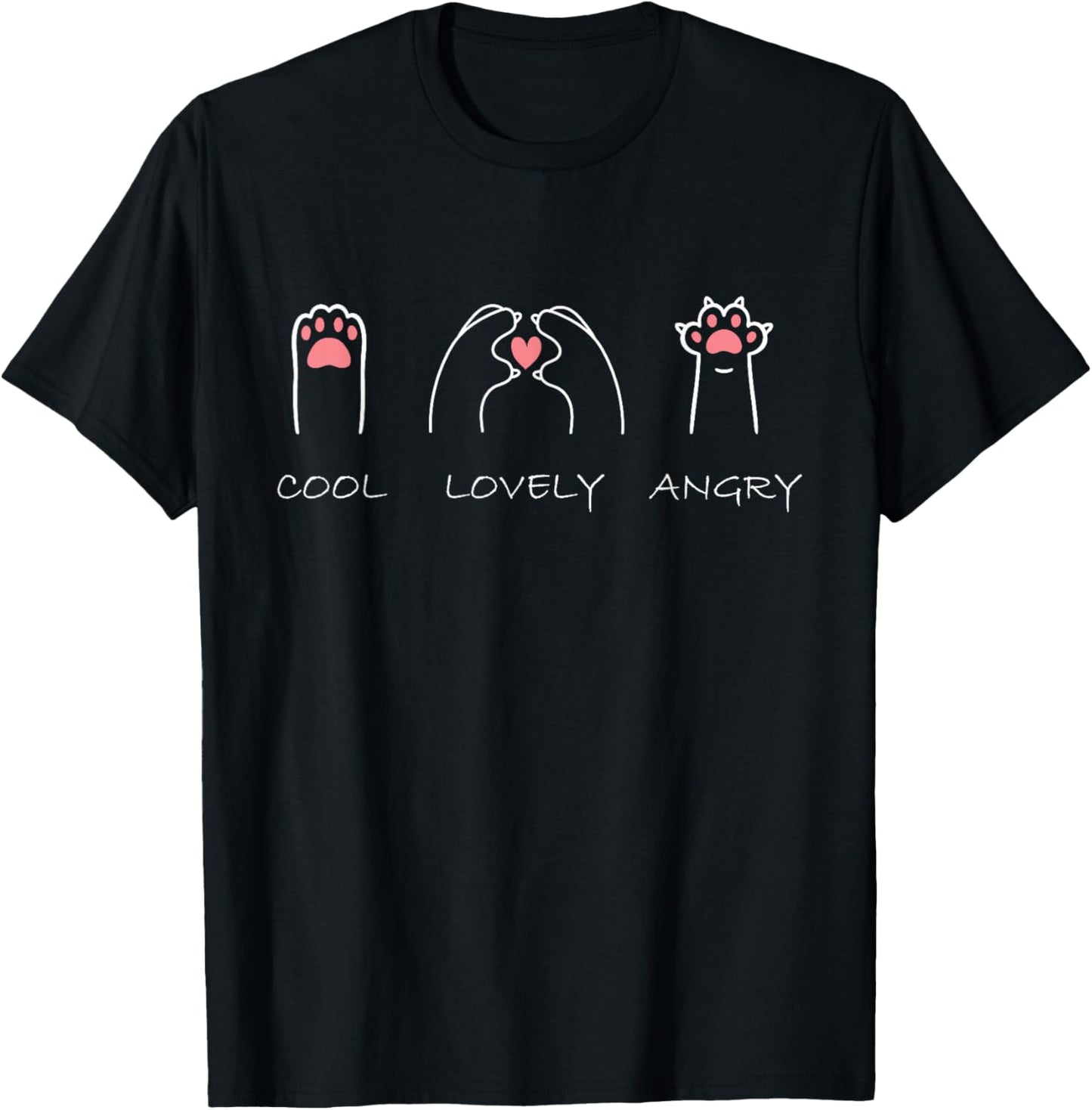 Funny Angry Cute Cat Paw for Cat Lovers T-Shirt