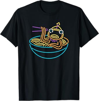 Fortnite Fishstick Neon Ramen Bowl Center Icon T-Shirt