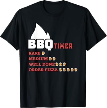 BBQ Beer Drinking Timer Funny Barbecue Pitmaster Dad T-Shirt