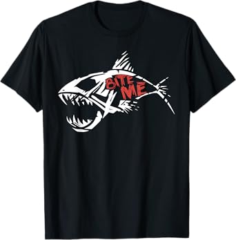 Bite Me Shirt Shark Funny Fishing T-Shirt T-Shirt