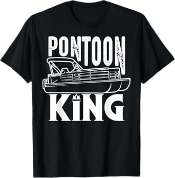 Best Pontoon Art For Men Boys Pontoon Boat Pontoon Captain T-Shirt