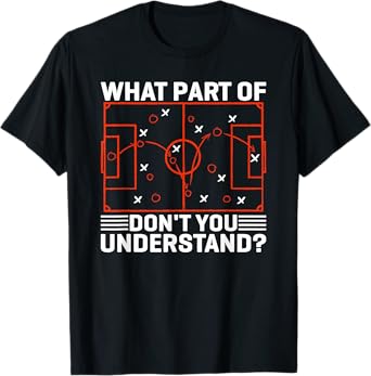 Funny Soccer Strategy Board Meme Design T-Shirt