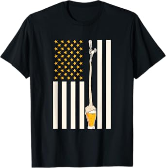 USA Flag Craft Beer T-Shirt for Women Men