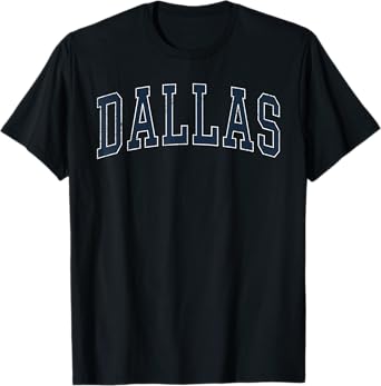 Dallas Vintage Distressed Arched Text Men Women Dallas T-Shirt