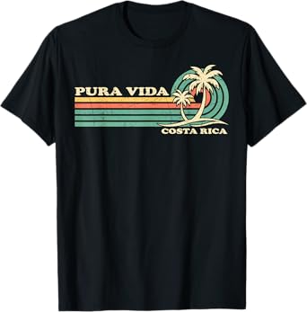 Retro Vintage Family Vacation Costa Rica Pura Vida Beach T-Shirt