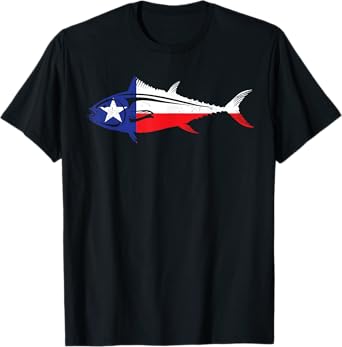 Texas Tuna Fishing Texan Tuna Fisherman Tuna Fish Texas Flag T-Shirt