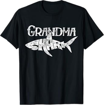 Grandma Shark T Shirt Family Matching Women Jawsome Tee Gift T-Shirt