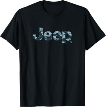 Jeep Iconic Blue Camo Logo - Officially Licensed T-Shirt
