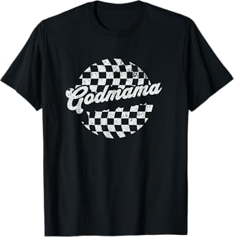 Retro Checkered Cool Godmother T-Shirt