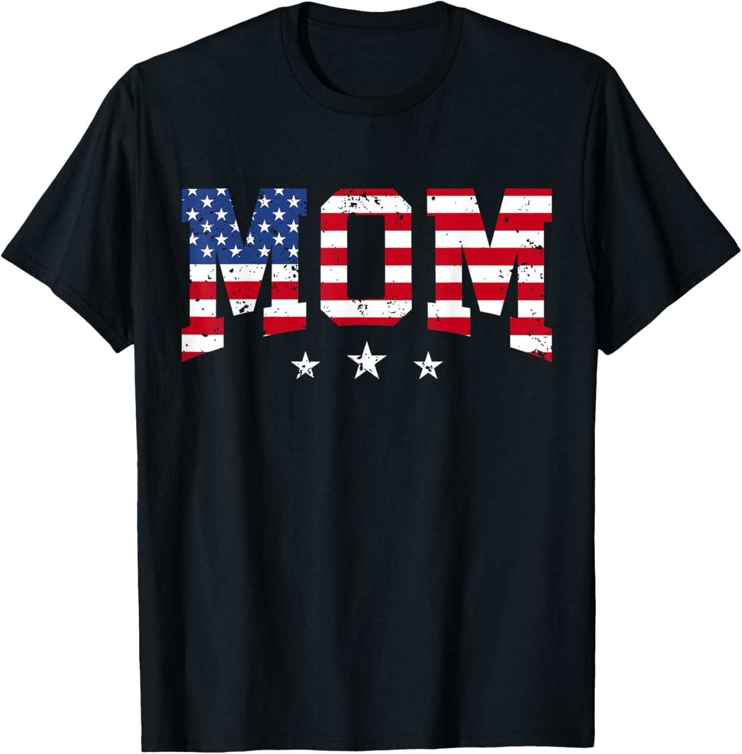 USA Patriotic Mom Mother's Day American Flag 4th Of July Mom T-Shirt