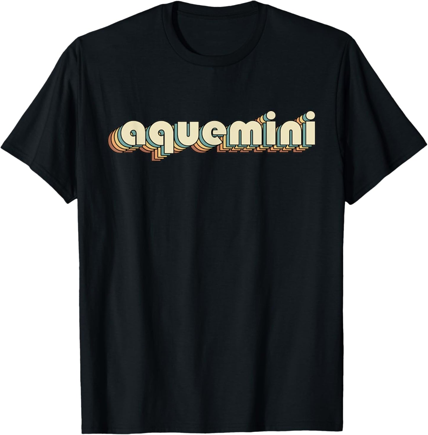Aquemini Retro Rainbow Typography Style 70s Music Vintage T-Shirt