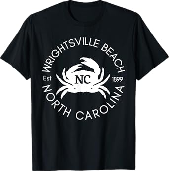 Wrightsville Beach North Carolina Crab Beaches Ocean Summer Men Women Kids T-Shirt