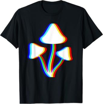 Mushroom Psychedelic EDM Trippy Vaporwave Techno Rave T-Shirt