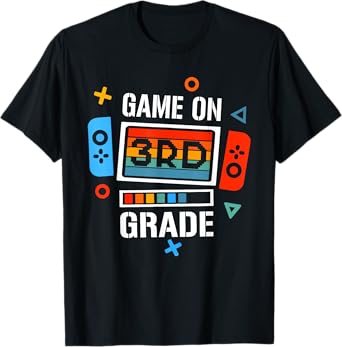 Back To School Game On 3rd Grade Funny Gamer Kids Boys T-Shirt