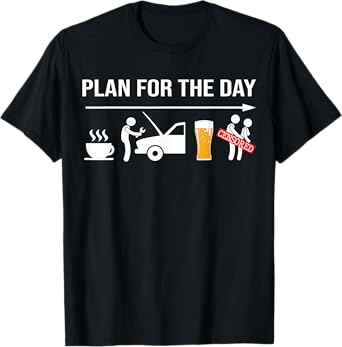 Gifts For Mechanics Funny Coffee Wrench Beer Adult Humor T-Shirt