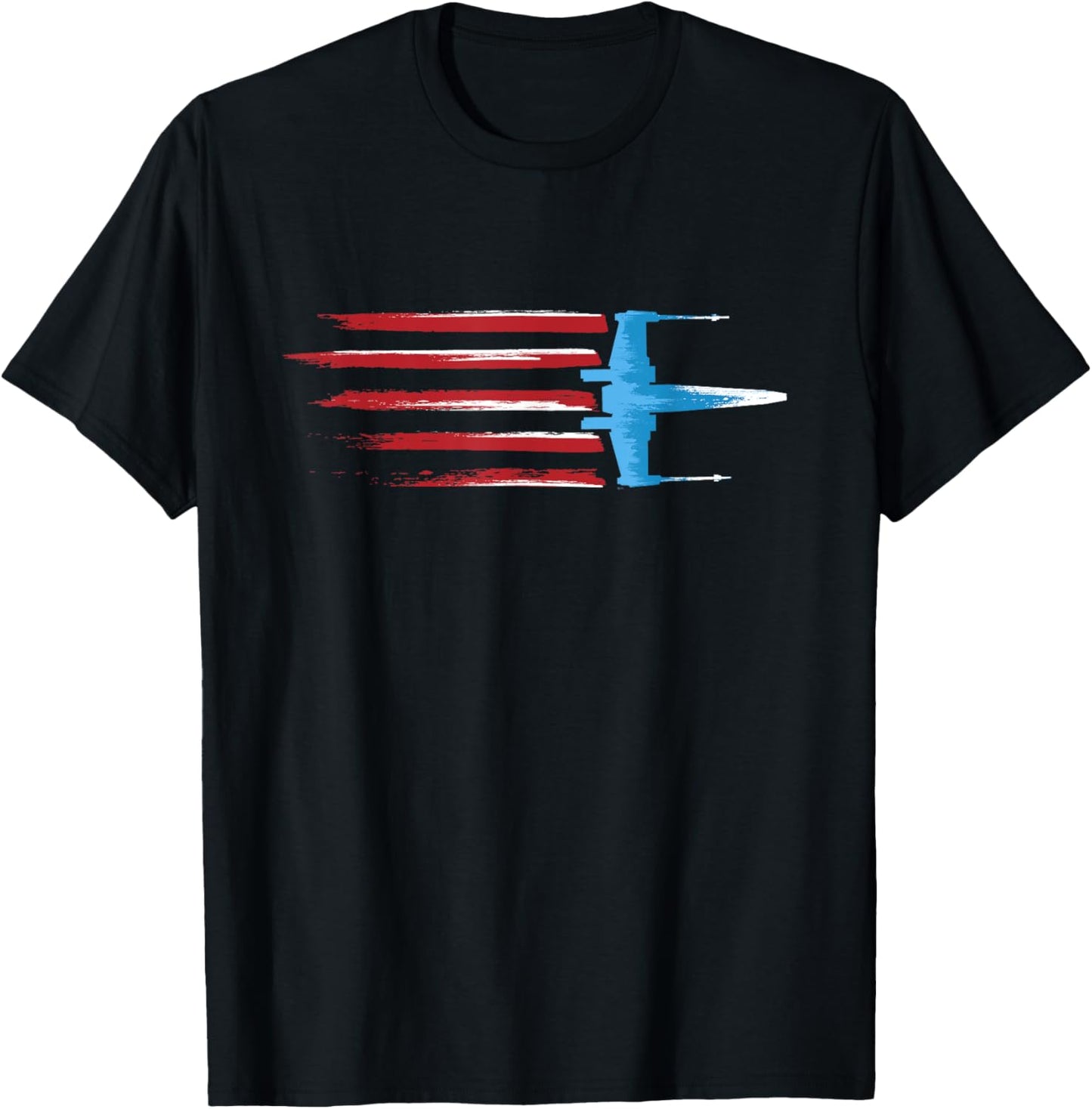 Star Wars Rebel X-wing Fighter Red White & Blue USA America T-Shirt