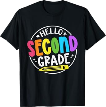 Hello Second Grade Shirt for Kids 2nd Grade Teacher T-Shirt