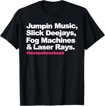 Jumpin Music Slick Deejays Fog Machines And Laser Rays T-Shirt